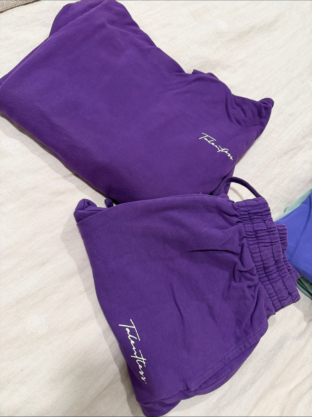 Talentless sweat outfit in purple both size small